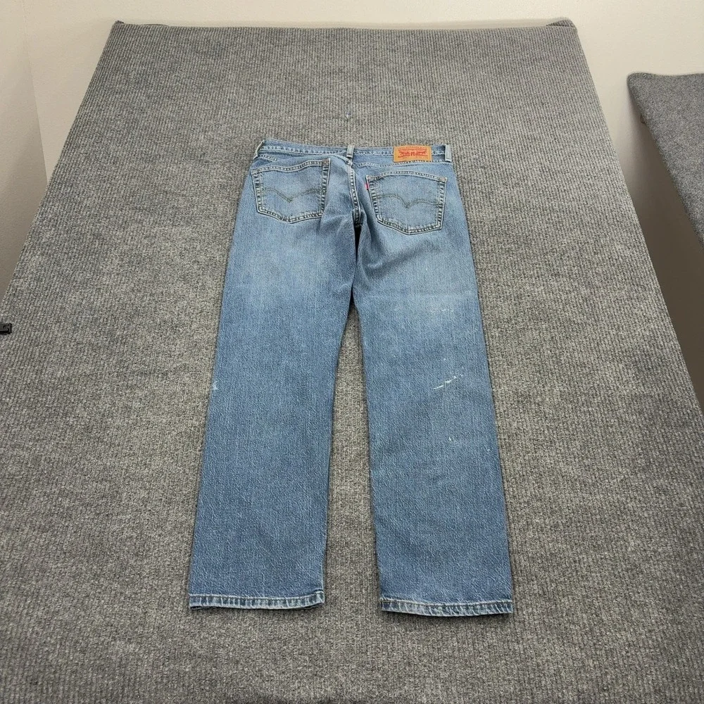 Levis 501 Jeans Mens 32x30 Blue Cotton Denim Straight Leg Casual Classic Style